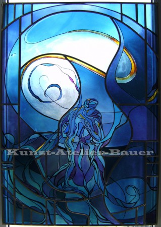 Fensterbild, Gesellenstück Dancing Lovers 66,5 x 85,5 cm 